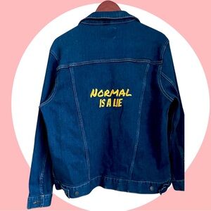 Jean jacket embroidered back